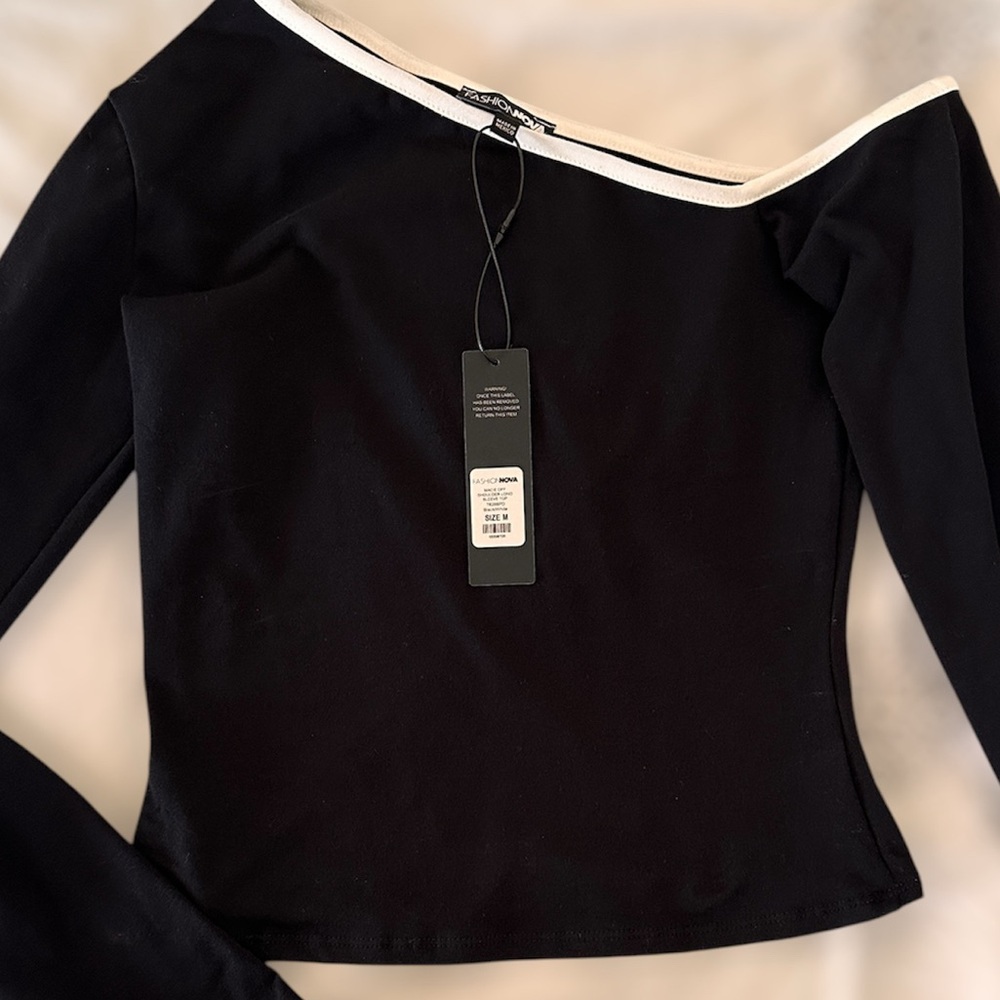 🖤Sexy Off Shoulder Long Sleeve Top - Picture 5 of 9